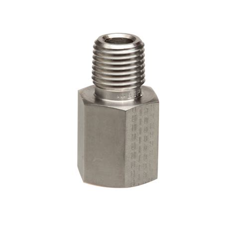 Threaded Adapter Stainless Steel 3 8 Female Bspt To 3 8 Male Npt From Cole Parmer