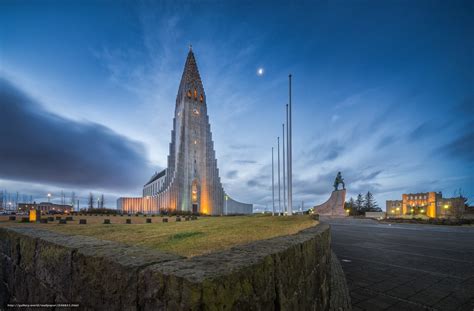 壁紙をダウンロード ハットルグリムス教会 レイキャビク アイスランド Hallgrimskyrkja デスクトップの解像度のための無料