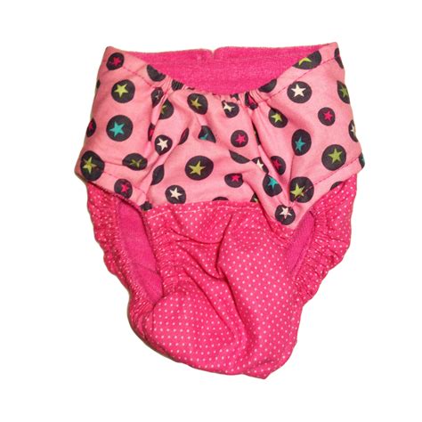 Barkertime Star Circles On Pink Washable Cat Diaper Made