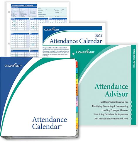 Buy Complyright 2023 Attendance Calendar Kit White Pack Of 100 Online