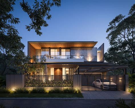 Pakuwon House On Behance Modern House Facades Tropical House Design
