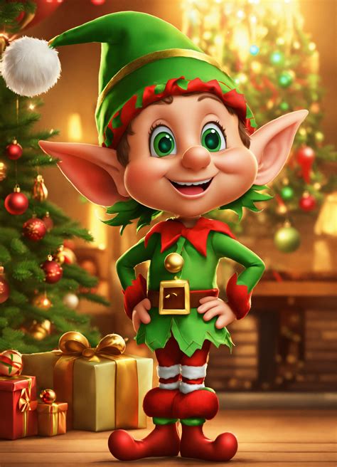 Lexica Cheeky Cartoon Christmas Elf