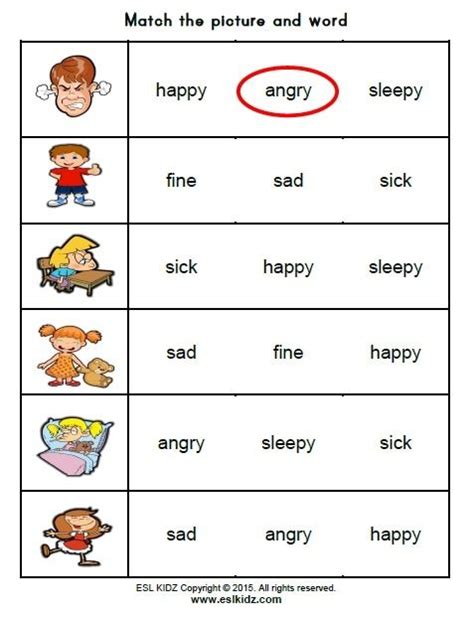 Picture Feelings Activities Emotions Preschool Kindergarten Worksheets