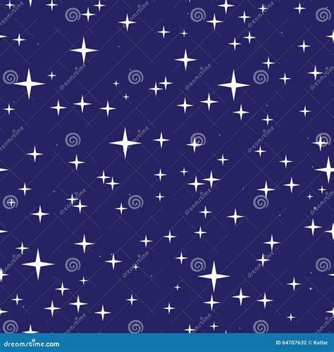 Starry Night Sky Seamless Pattern Stock Vector Illustration Of Design