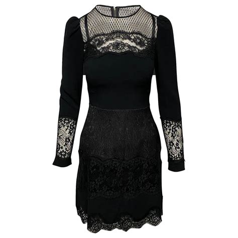 Dolce And Gabbana Black Lace Dress With Silk Underslip Ref415560 Joli