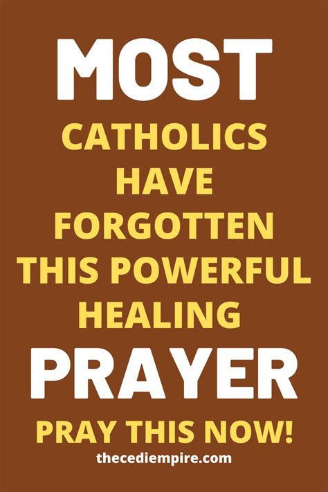 Most Catholics Have Forgotten This Powerful Healing Prayer In 2020