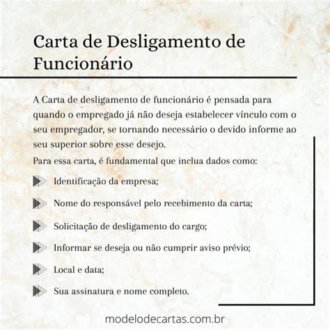 Carta De Desligamento De Funcion Rio Modelos De Carta