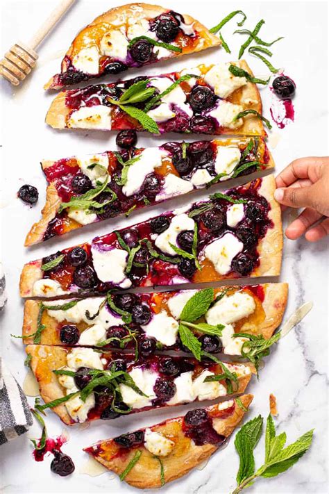 Blueberry Flatbread With Goat Cheese Midwest Foodie