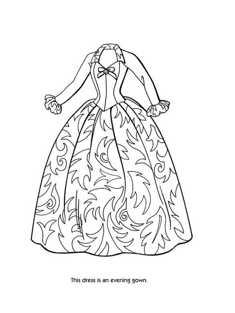 Fashion Dress Coloring Page Free Printable Coloring Pages For Kids