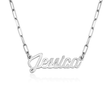 chain link script name necklace in sterling silver my name necklace canada