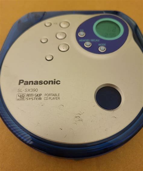 Panasonic Portable Cd Player Model Sl Sx390 Anti Skip System Blue