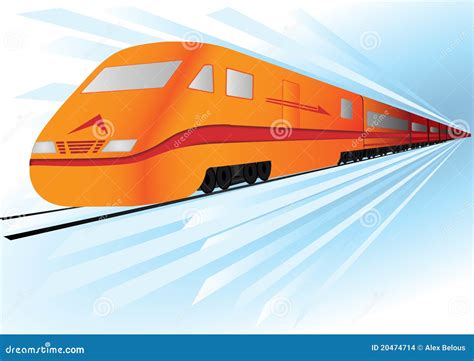 Vector Fast High Speed Train Stock Vector Illustration Of Modern