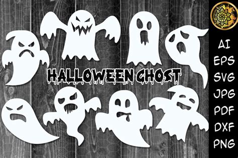 Halloween Ghosts Silhouette Graphic By V Design Creator · Creative Fabrica