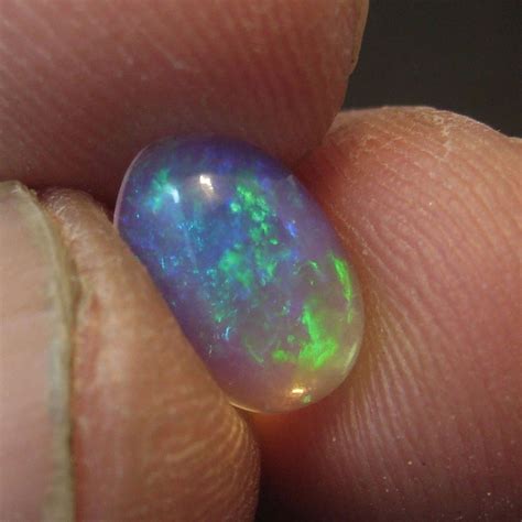 9x6x3 Mm Gorgeous Ethiopian Opal Cabochon Gemstone 1 Cts Green Flashy