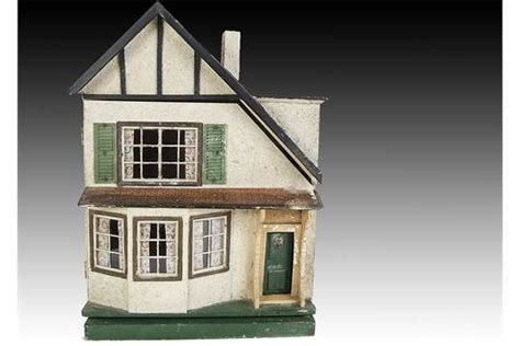 A Tri Ang Dolls House Late 1930s With Textured Cream Painted Walls