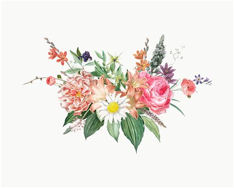 Mixed Flower Bouquet Download Free Vectors Clipart Graphics And Vector Art