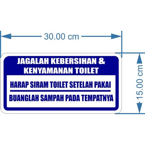 Tulisan Jagalah Kebersihan Toilet Gemar Belajar