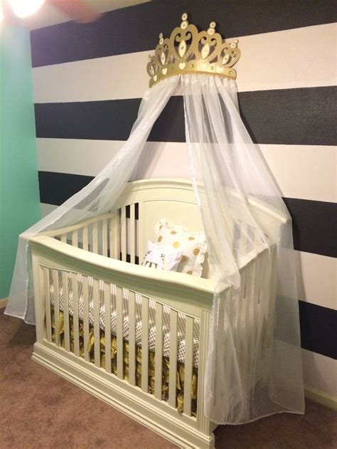 Crown Canopy Bed Crown Gold Princess Wall Decor Baby Girl Nursery