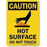 Surface Sign Touch Caution Signs Safety Hazard