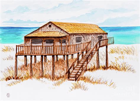 The Old Beach House Painting By Matt Starr Fine Art America