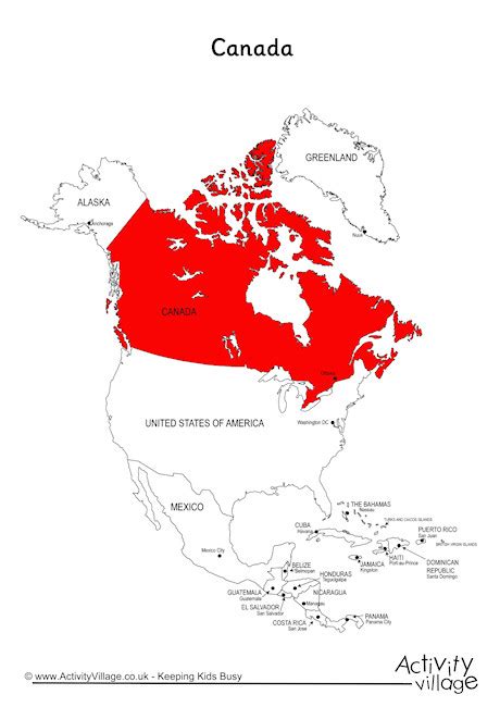 Canada On Map Of North America