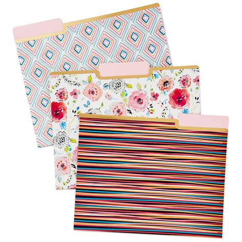 Haute Girls™ Floral File Folders Set Of 6 Desk Accessories Hallmark