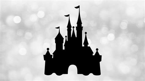 Disney Clipart: Simple Easy Black Magic Kingdom Castle Silhouette with
