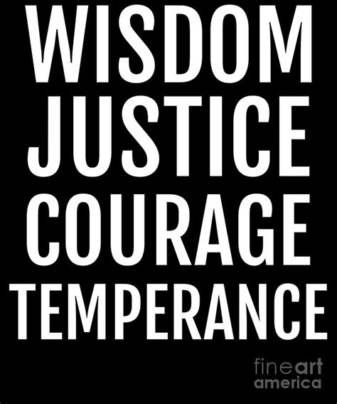 Stoicism Cardinal Virtues Wisdom Justice Courage Temperance Print