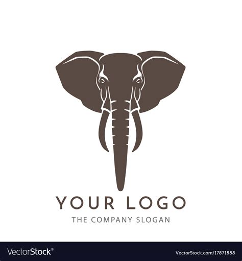 Elephant Sign Logo Emblem 01 Royalty Free Vector Image