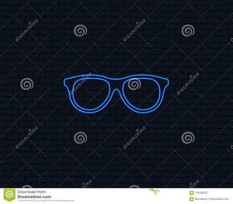Retro Glasses Sign Icon Eyeglass Frame Symbol Stock Vector