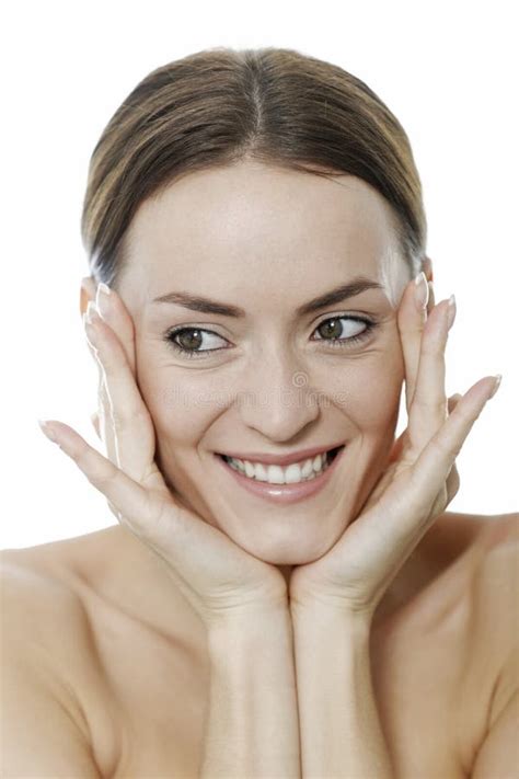 Woman Pulling A Funny Face Stock Image Image Of Holding 56740539