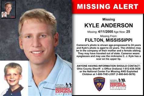 Kyle Anderson Age Now 25 Missing 04 11 2000 Missing From Fulton Ms Anyone Having