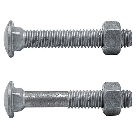 Carriage Bolts 38 16 X 2 14 W Nuts Galvanized Bulk Carriage Bolt