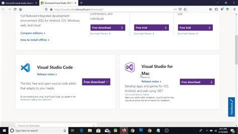 Download And Install Visual Studio 2019 On Windows 10 Download And Install