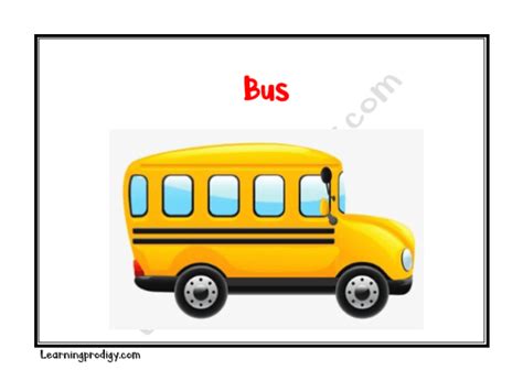 Printable Flashcards With Pictures Vehicles Flashcards