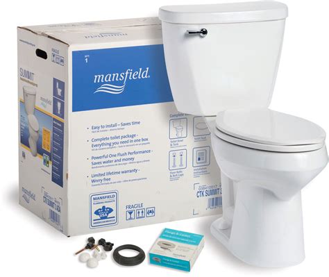 Mansfield 4385ctk Summit 128 Gpf Two Piece Elongated Toilet Complete