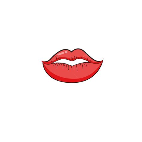 Big Red Lips Clipart Png Images Hand Drawn Cartoon Red Lips Are Free