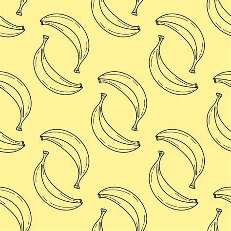 Premium Vector Seamless Stylish Pattern With Hand Drawn Bananas