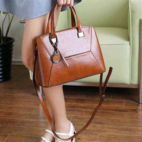 Hot Sales Genuine Leather Women Casual Crossbody Handbag Female Office