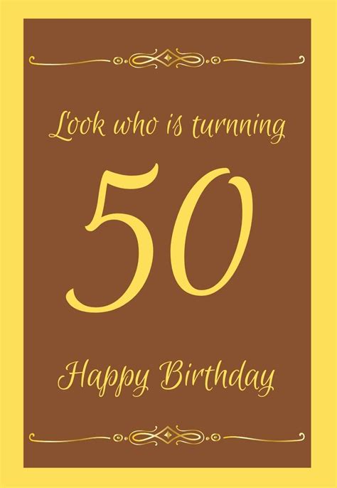 Printable 50th Birthday Cards Free — Printbirthdaycards