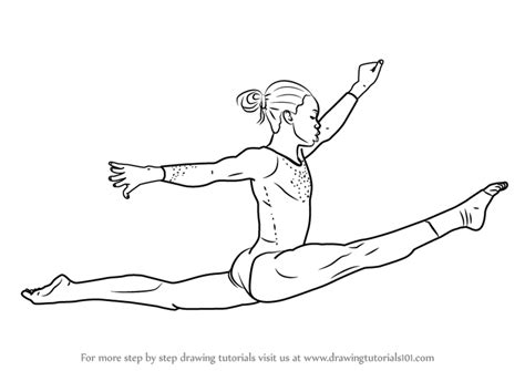 Learn How To Draw A Gymnast Other Occupations Step By Step Drawing