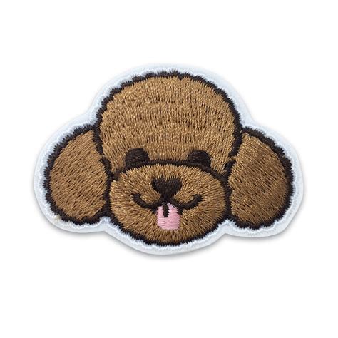 Poodle Iron On Embroidered Patch Doggofashion