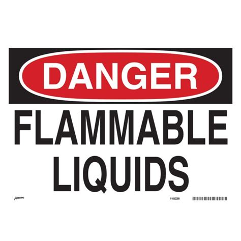 Brady Sv441d 42145 Danger Flammable Liquids Signpressure Sensitive