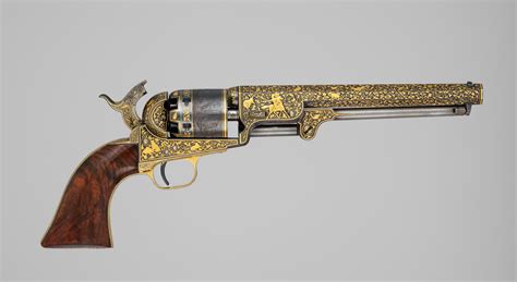 Samuel Colt Gold Inlaid Colt Model 1851 Navy Revolver Serial No