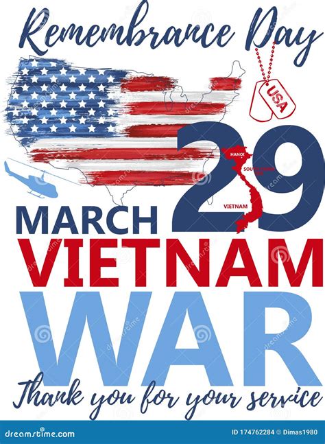 National Vietnam War Veterans Day Banner Stock Illustration