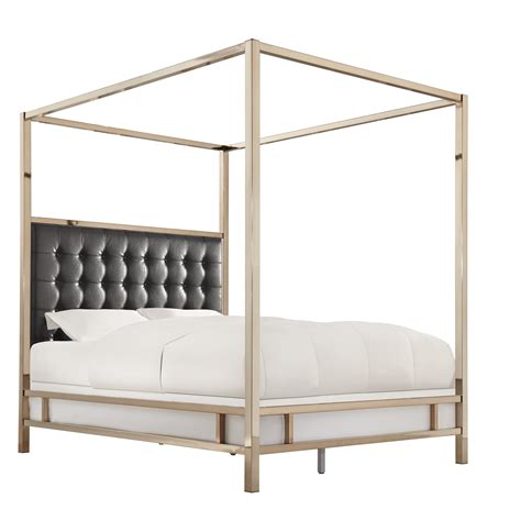 Product title novogratz marion canopy bed, queen, black average rating: Mercer41 De Niro Upholstered Canopy Bed & Reviews | Wayfair
