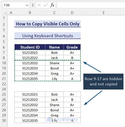 How To Copy Only Visible Cells In Excel Some Quick Methods