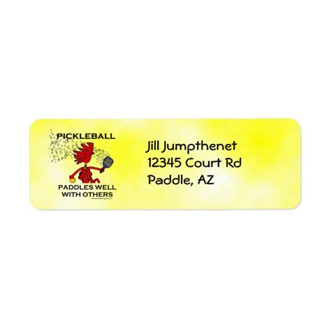 Pickleball Paddles Well With Others Label Zazzle