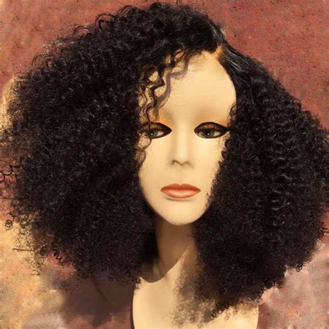 49 Off Medium Side Parting Fluffy Afro Curly Synthetic Wig Rosegal