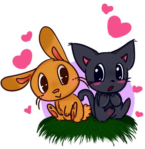 Bunny And Kitty Love By Nyaryun On Deviantart